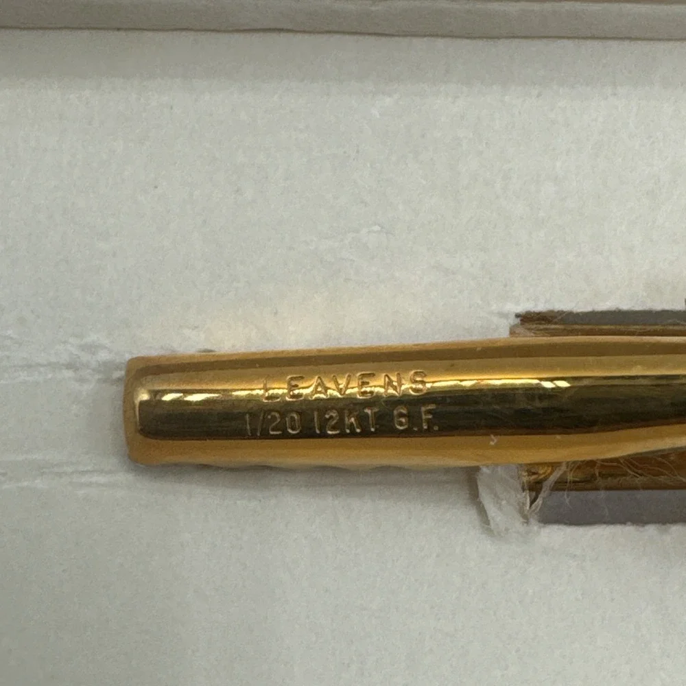 General Electric 12kt Gold Filled Tie Clip 40 Years Quart Century Club Diamond